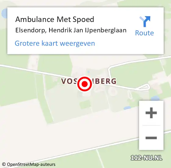 Locatie op kaart van de 112 melding: Ambulance Met Spoed Naar Elsendorp, Hendrik Jan IJpenberglaan op 23 december 2016 04:07