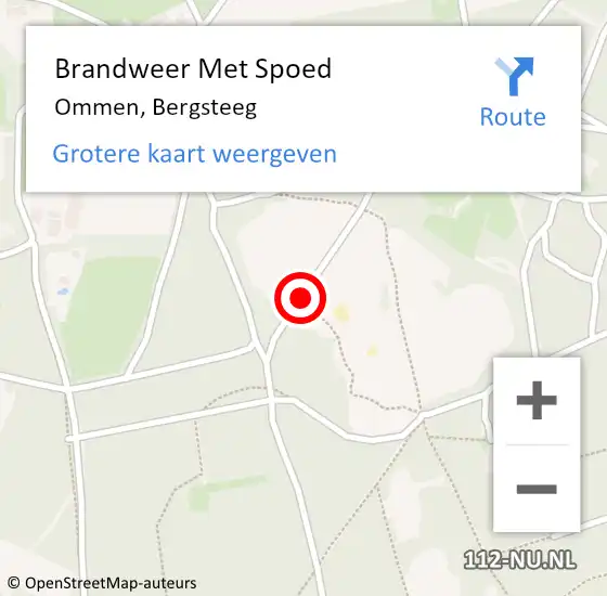 Locatie op kaart van de 112 melding: Brandweer Met Spoed Naar Ommen, Bergsteeg op 23 december 2016 09:21