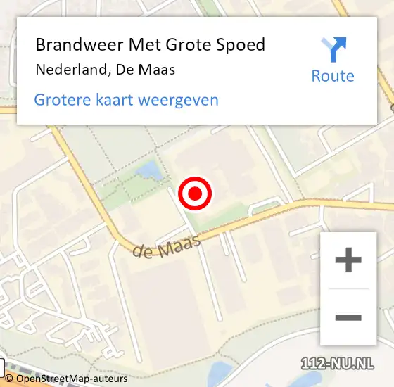 Locatie op kaart van de 112 melding: Brandweer Met Grote Spoed Naar Best, De Maas op 23 december 2016 19:22