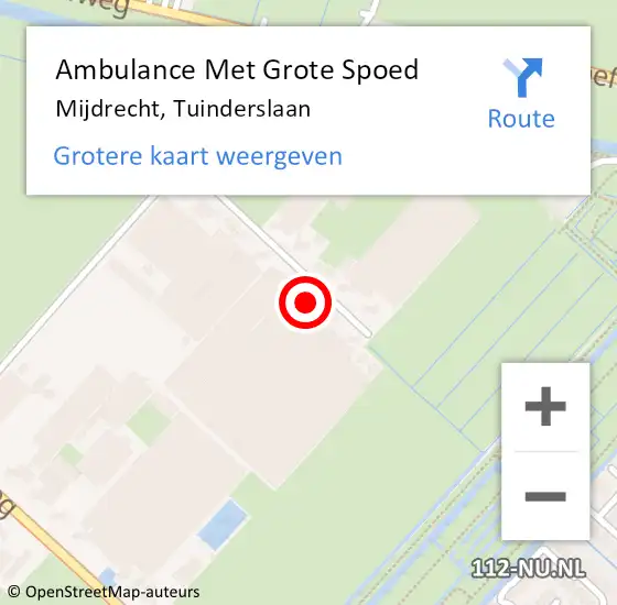 Locatie op kaart van de 112 melding: Ambulance Met Grote Spoed Naar Mijdrecht, Tuinderslaan op 23 december 2016 21:11