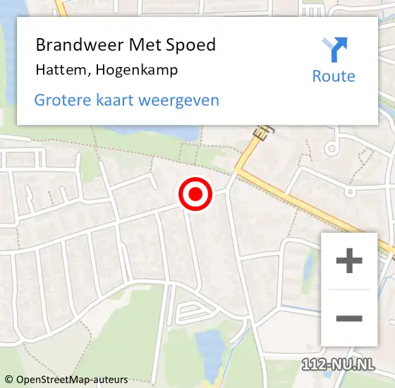 Locatie op kaart van de 112 melding: Brandweer Met Spoed Naar Hattem, Hogenkamp op 23 december 2016 21:58