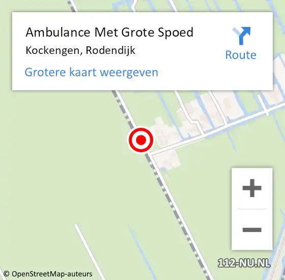 Locatie op kaart van de 112 melding: Ambulance Met Grote Spoed Naar Kockengen, Rodendijk op 24 december 2016 10:14