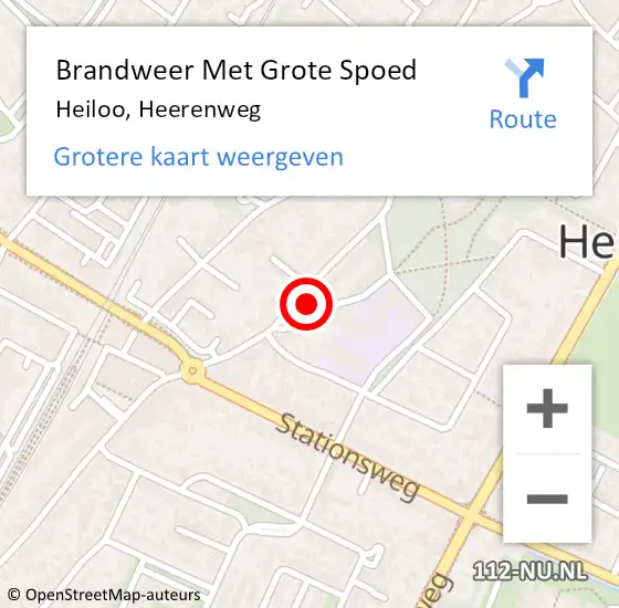 Locatie op kaart van de 112 melding: Brandweer Met Grote Spoed Naar Heiloo, Heerenweg op 24 december 2016 14:15