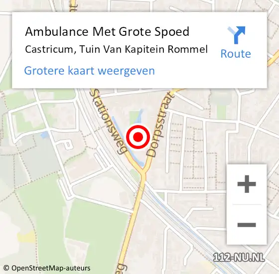 Locatie op kaart van de 112 melding: Ambulance Met Grote Spoed Naar Castricum, Tuin Van Kapitein Rommel op 25 december 2016 23:38