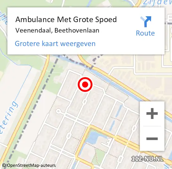 Locatie op kaart van de 112 melding: Ambulance Met Grote Spoed Naar Veenendaal, Beethovenlaan op 26 december 2016 18:02