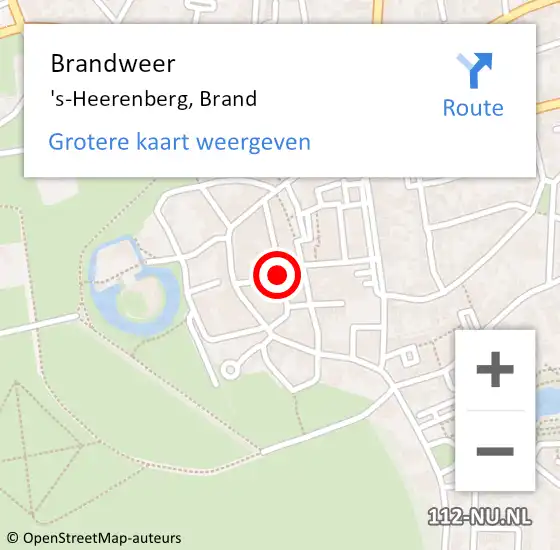 Locatie op kaart van de 112 melding: Brandweer 's-Heerenberg, Brand op 27 december 2016 11:58