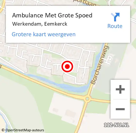 Locatie op kaart van de 112 melding: Ambulance Met Grote Spoed Naar Werkendam, Eemkerck op 27 december 2016 20:10