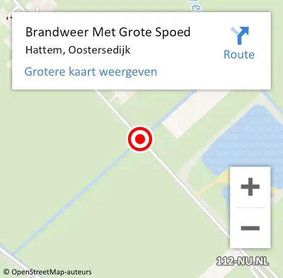 Locatie op kaart van de 112 melding: Brandweer Met Grote Spoed Naar Hattem, Oostersedijk op 28 december 2016 13:08