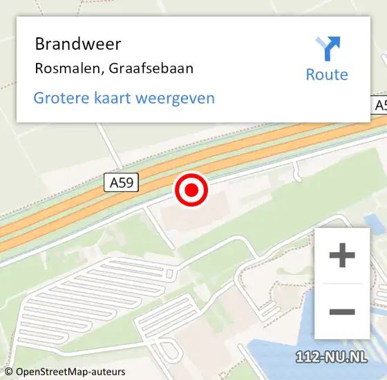 Locatie op kaart van de 112 melding: Brandweer Rosmalen, Graafsebaan op 28 december 2016 23:53