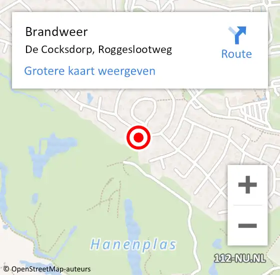 Locatie op kaart van de 112 melding: Brandweer De Cocksdorp, Roggeslootweg op 29 december 2016 02:13