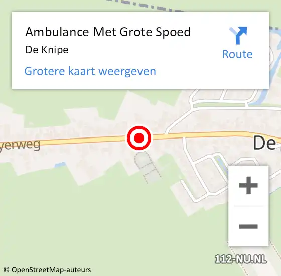 Locatie op kaart van de 112 melding: Ambulance Met Grote Spoed Naar De Knipe op 29 december 2016 10:43