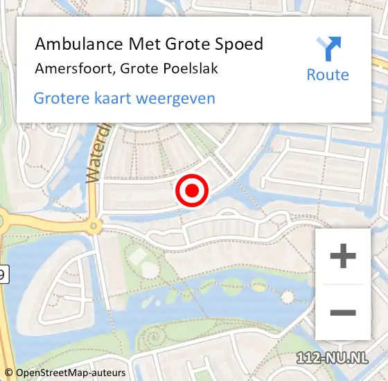 Locatie op kaart van de 112 melding: Ambulance Met Grote Spoed Naar Amersfoort, Grote Poelslak op 29 december 2016 18:27