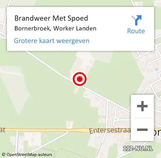 Locatie op kaart van de 112 melding: Brandweer Met Spoed Naar Bornerbroek, Worker Landen op 30 december 2016 08:25