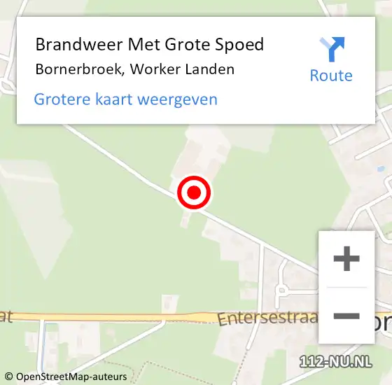 Locatie op kaart van de 112 melding: Brandweer Met Grote Spoed Naar Bornerbroek, Worker Landen op 30 december 2016 09:10