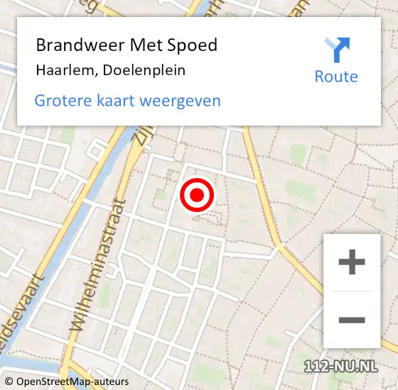 Locatie op kaart van de 112 melding: Brandweer Met Spoed Naar Haarlem, Doelenplein op 30 december 2016 11:57