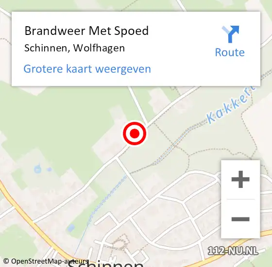 Locatie op kaart van de 112 melding: Brandweer Met Spoed Naar Schinnen, Wolfhagen op 30 december 2016 15:25