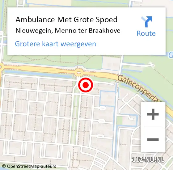 Locatie op kaart van de 112 melding: Ambulance Met Grote Spoed Naar Nieuwegein, Menno ter Braakhove op 30 december 2016 19:37