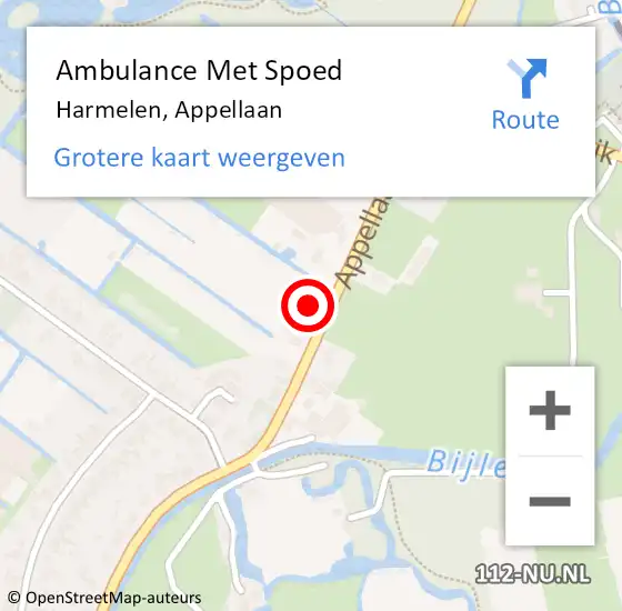 Locatie op kaart van de 112 melding: Ambulance Met Spoed Naar Harmelen, Appellaan op 30 december 2016 22:21