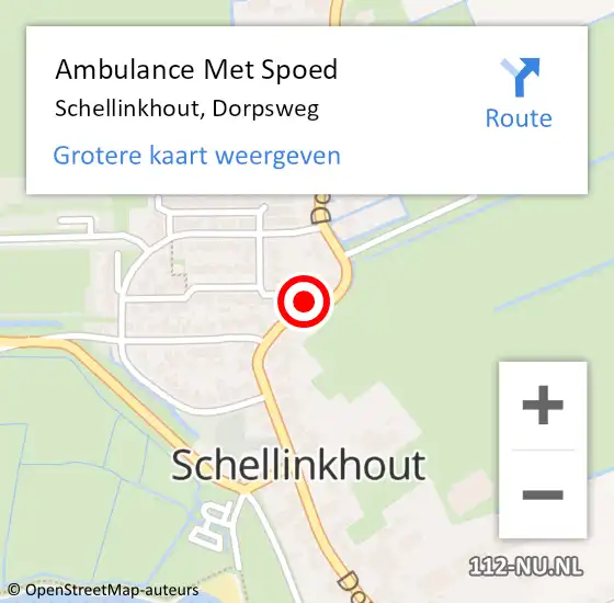 Locatie op kaart van de 112 melding: Ambulance Met Spoed Naar Schellinkhout, Dorpsweg op 30 december 2016 23:20