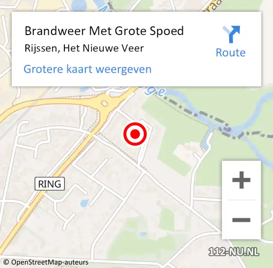 Locatie op kaart van de 112 melding: Brandweer Met Grote Spoed Naar Rijssen, Het Nieuwe Veer op 31 december 2016 00:16