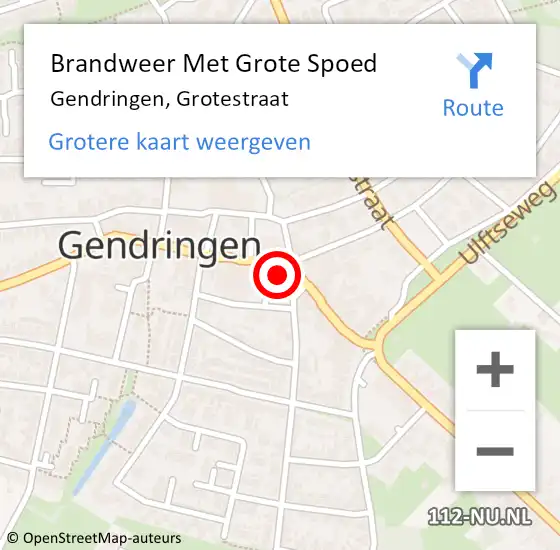 Locatie op kaart van de 112 melding: Brandweer Met Grote Spoed Naar Gendringen, Grotestraat op 31 december 2016 04:40