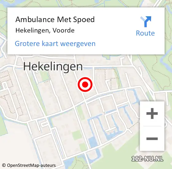 Locatie op kaart van de 112 melding: Ambulance Met Spoed Naar Hekelingen, Voorde op 31 december 2016 11:25
