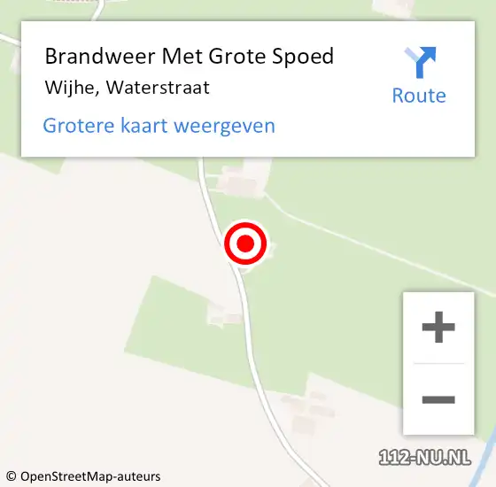 Locatie op kaart van de 112 melding: Brandweer Met Grote Spoed Naar Wijhe, Waterstraat op 31 december 2016 12:53