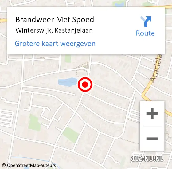 Locatie op kaart van de 112 melding: Brandweer Met Spoed Naar Winterswijk, Kastanjelaan op 31 december 2016 14:12