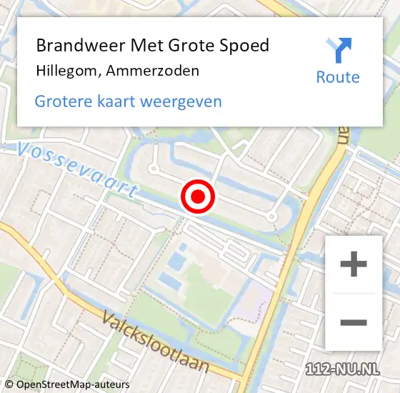 Locatie op kaart van de 112 melding: Brandweer Met Grote Spoed Naar Hillegom, Ammerzoden op 31 december 2016 17:12