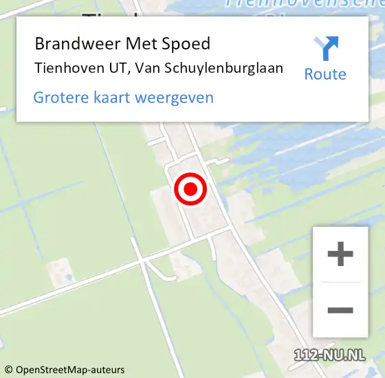 Locatie op kaart van de 112 melding: Brandweer Met Spoed Naar Tienhoven UT, Van Schuylenburglaan op 31 december 2016 18:38