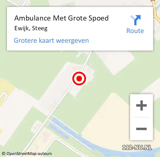 Locatie op kaart van de 112 melding: Ambulance Met Grote Spoed Naar Ewijk, Steeg op 31 december 2016 19:21