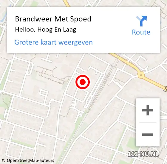 Locatie op kaart van de 112 melding: Brandweer Met Spoed Naar Heiloo, Hoog En Laag op 31 december 2016 19:38