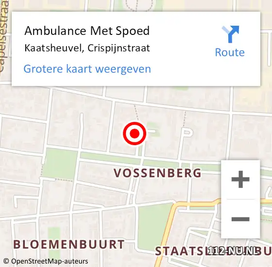 Locatie op kaart van de 112 melding: Ambulance Met Spoed Naar Kaatsheuvel, Crispijnstraat op 31 december 2016 20:02