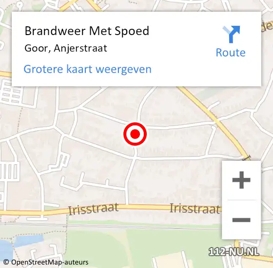 Locatie op kaart van de 112 melding: Brandweer Met Spoed Naar Goor, Anjerstraat op 31 december 2016 20:04