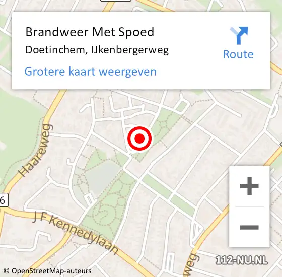 Locatie op kaart van de 112 melding: Brandweer Met Spoed Naar Doetinchem, IJkenbergerweg op 31 december 2016 20:48