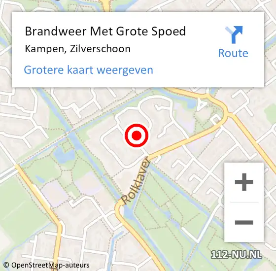 Locatie op kaart van de 112 melding: Brandweer Met Grote Spoed Naar Kampen, Zilverschoon op 31 december 2016 21:03
