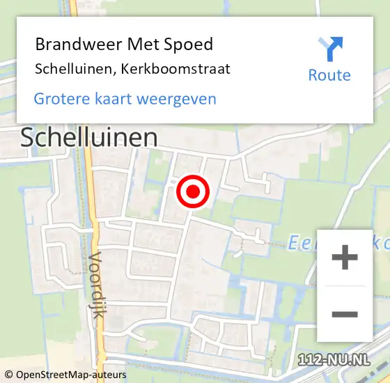 Locatie op kaart van de 112 melding: Brandweer Met Spoed Naar Schelluinen, Kerkboomstraat op 31 december 2016 21:21