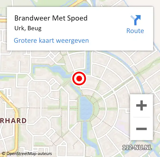 Locatie op kaart van de 112 melding: Brandweer Met Spoed Naar Urk, Beug op 31 december 2016 21:30