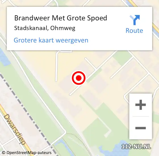 Locatie op kaart van de 112 melding: Brandweer Met Grote Spoed Naar Stadskanaal, Ohmweg op 31 december 2016 22:06