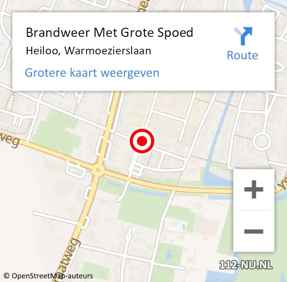 Locatie op kaart van de 112 melding: Brandweer Met Grote Spoed Naar Heiloo, Warmoezierslaan op 31 december 2016 23:13