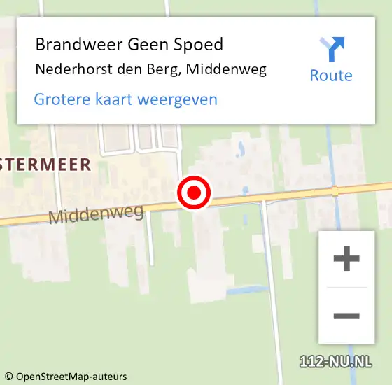 Locatie op kaart van de 112 melding: Brandweer Geen Spoed Naar Nederhorst den Berg, Middenweg op 31 december 2016 23:56