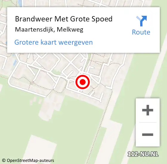 Locatie op kaart van de 112 melding: Brandweer Met Grote Spoed Naar Maartensdijk, Melkweg op 1 januari 2017 00:44