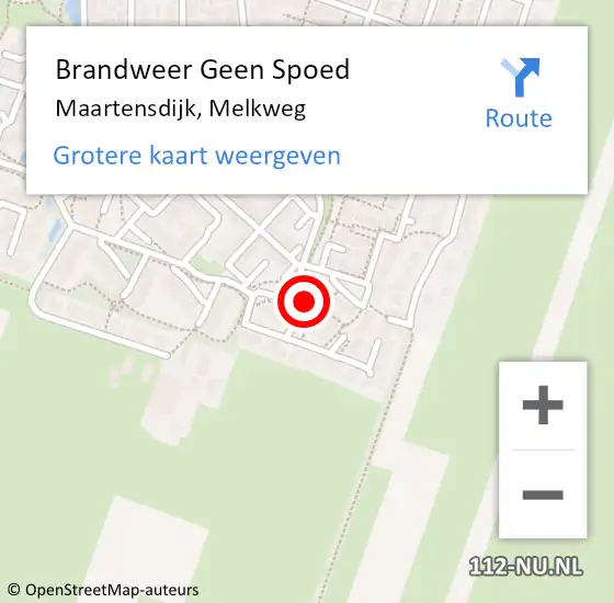 Locatie op kaart van de 112 melding: Brandweer Geen Spoed Naar Maartensdijk, Melkweg op 1 januari 2017 00:47