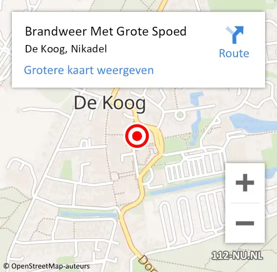 Locatie op kaart van de 112 melding: Brandweer Met Grote Spoed Naar De Koog, Nikadel op 1 januari 2017 01:47