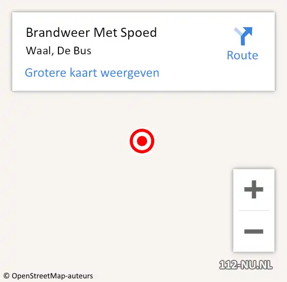 Locatie op kaart van de 112 melding: Brandweer Met Spoed Naar Waal, De Bus op 1 januari 2017 02:28
