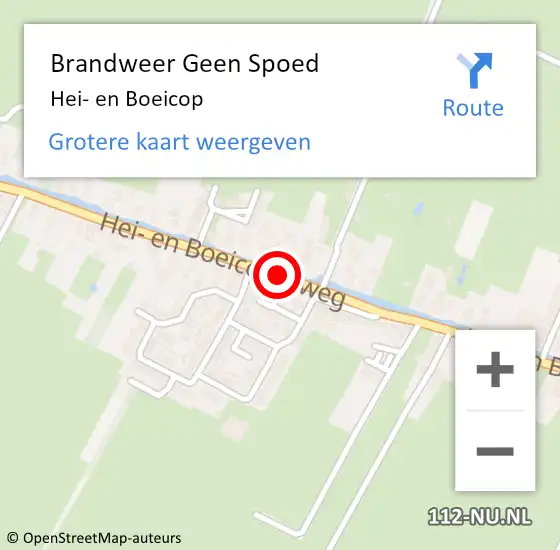 Locatie op kaart van de 112 melding: Brandweer Geen Spoed Naar Hei- en Boeicop op 1 januari 2017 03:00