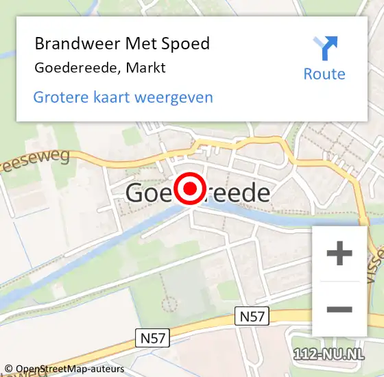 Locatie op kaart van de 112 melding: Brandweer Met Spoed Naar Goedereede, Markt op 1 januari 2017 03:53