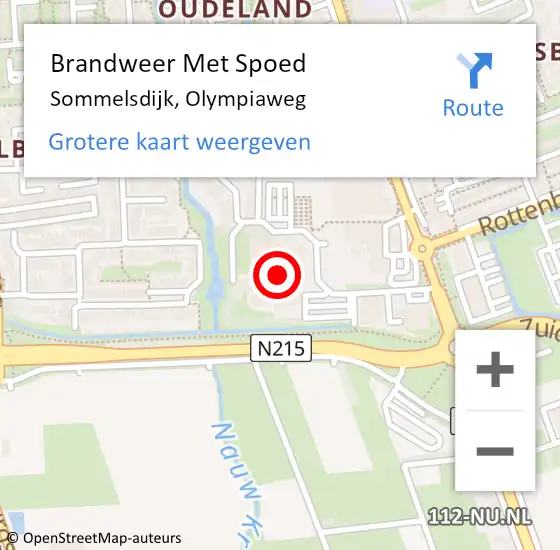 Locatie op kaart van de 112 melding: Brandweer Met Spoed Naar Sommelsdijk, Olympiaweg op 1 januari 2017 04:22