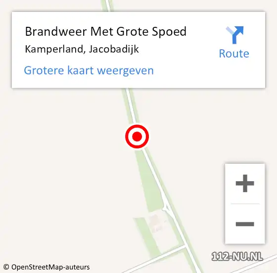 Locatie op kaart van de 112 melding: Brandweer Met Grote Spoed Naar Kamperland, Jacobadijk op 1 januari 2017 04:51