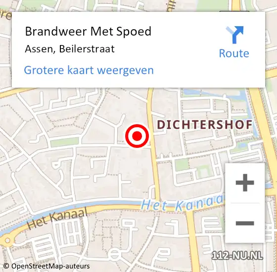 Locatie op kaart van de 112 melding: Brandweer Met Spoed Naar Assen, Runde op 1 januari 2017 10:21